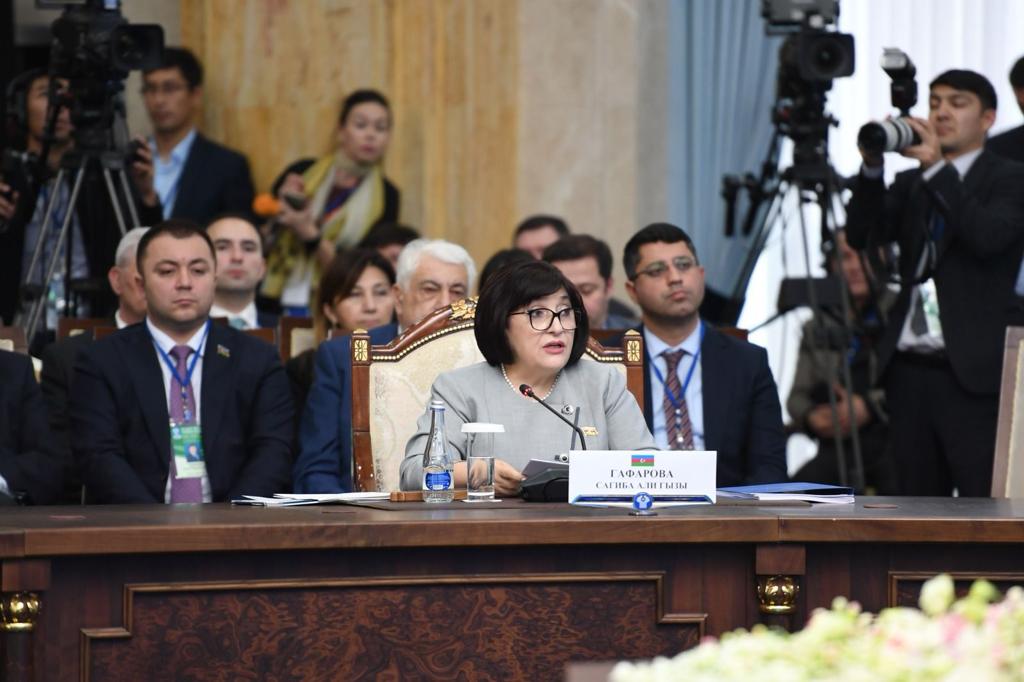 Speaker of Milli Majlis Sahiba Gafarova Delivers a Speech at 56th Plenary Sitting of CIS IPA in Bishkek